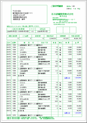 請求明細書